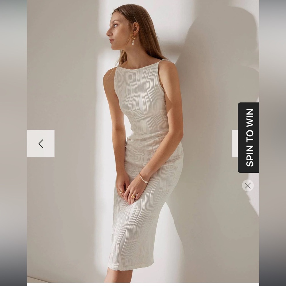 White pearl dress